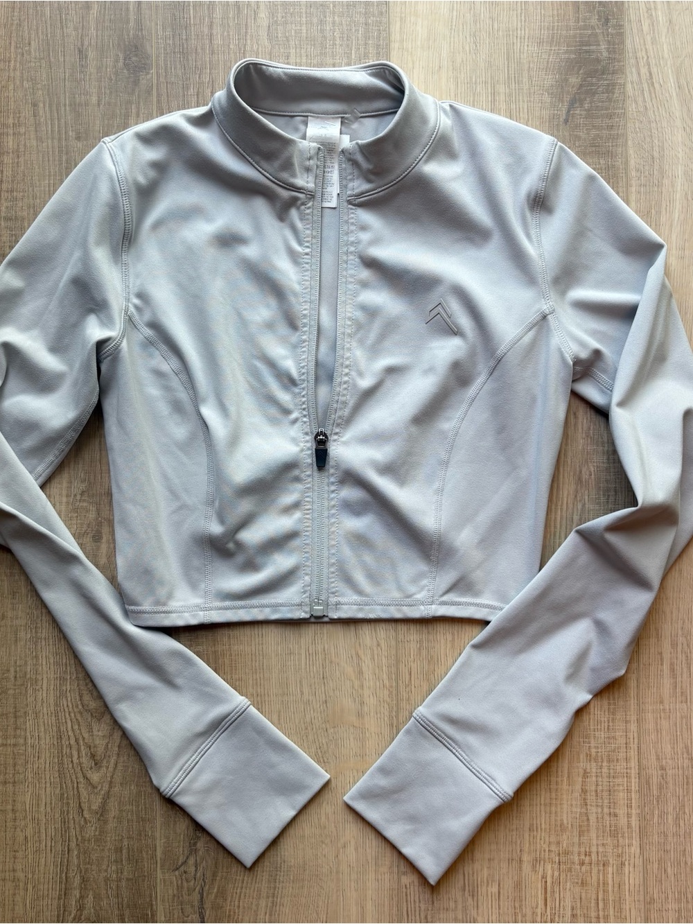 Oner Active | Light Gray Women's Cropped Zip Jacket | Size S